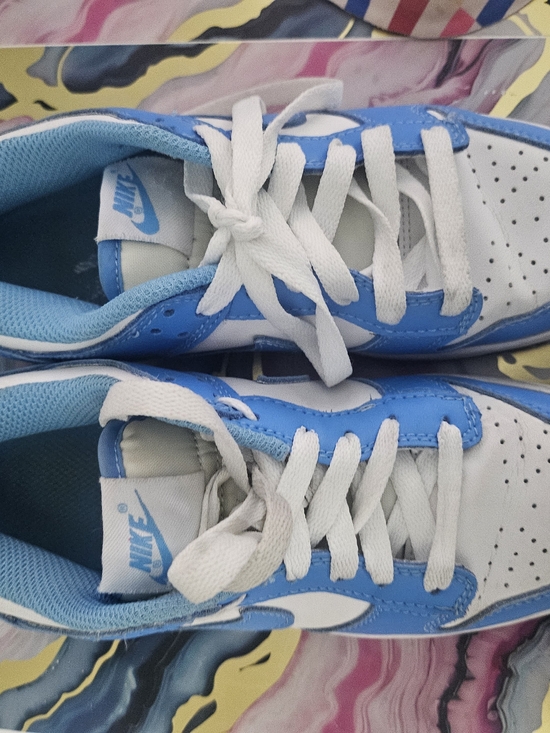 Nike Shoes - Nike Women White and Blue Low-Top Sneakers